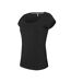 Kariban Womens/Ladies Boat Neck Short Sleeve T-Shirt (Black)