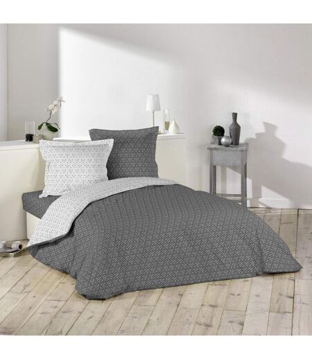 Housse de Couette Optic 240x220cm Anthracite