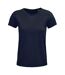 T-shirt Crusader Femme Bleu Marine Français SOLS-1