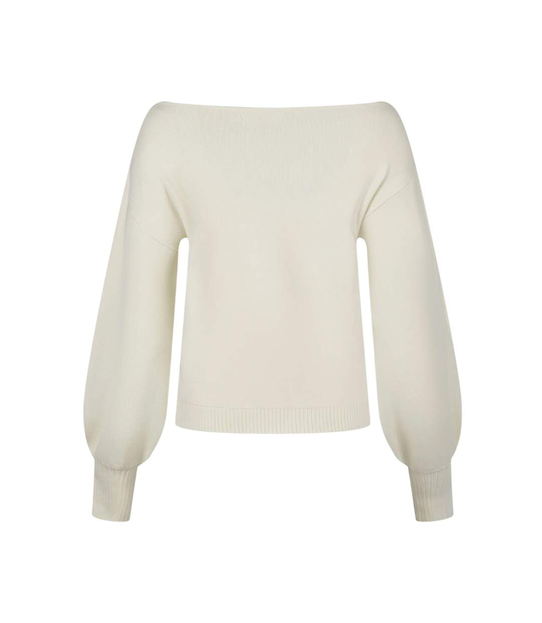 Pull Motif/style Côtelé Femme Blanc Minoti-3