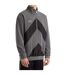 Mens panelled quarter zip fleece top irongate/black Umbro