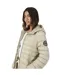 Womens/ladies Everet Embroidered Nylon Badge Padded Jacket Stone Brave Soul-3