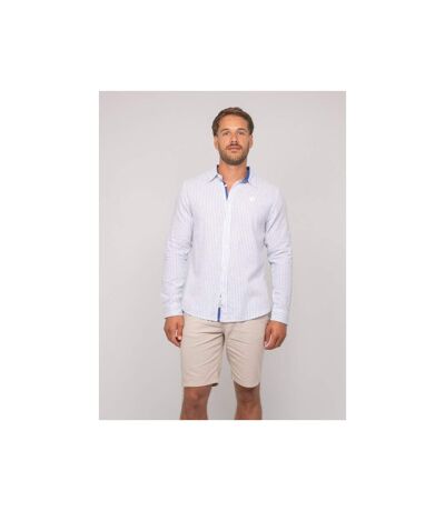Chemise manches longues lin rayures DUPLAYA