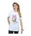 Disney Womens/Ladies Daisy Duck Big Portrait Cotton Boyfriend T-Shirt (Blanc) - UTBI37867-2