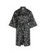 Womens/ladies Jean Leaf Print Kimono Black CCDK Copenhagen-2