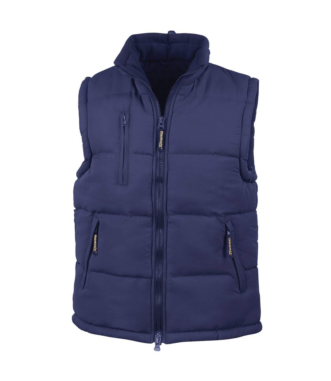 Unisex adult padded body warmer navy Result-1