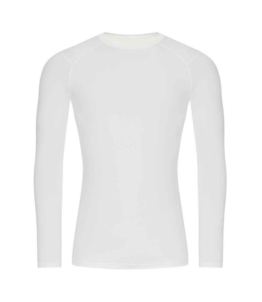 Mens active recycled base layer top arctic white AWDis Cool-1