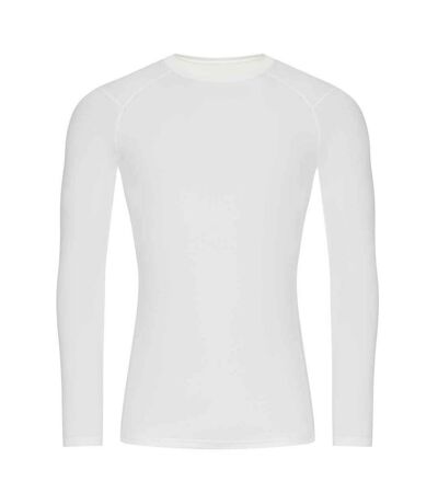 Mens active recycled base layer top arctic white AWDis Cool