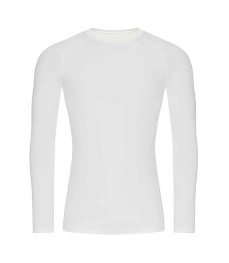 Mens active recycled base layer top arctic white AWDis Cool