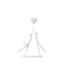 Statuette Déco Couple Debout Cœur 36cm Blanc