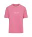 Womens/ladies Essentials Logo Boyfriend T-shirt Pop Pink Blank Essentials-2