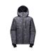 Blouson De Ski À Capuche Et Ourlets Ajustables Motif/style Effet Craquelé Baseplate Homme Gris Foncé Imprimé Dare 2B-2