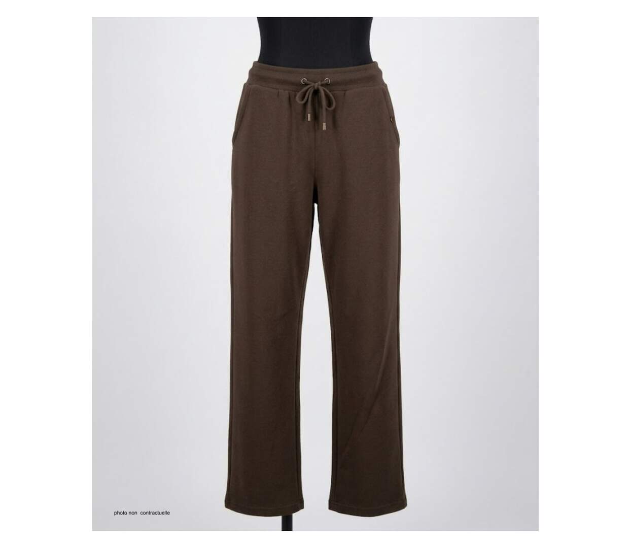 Pantalon Détente en Molleton de Coton Marron - Confort Stretch-3