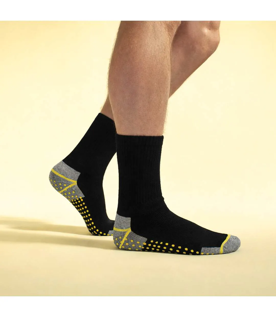 24 Pairs Mens Non Slip Grip Work Socks | Breathable Durable Boot Socks with Grips-5