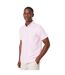 Mens fine stripe oxford short-sleeved shirt pink Maine