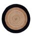 Tapis Rond Déco en Jute Salem 90cm Noir-1