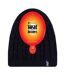 Ladies Cable Knit Fleece Lined Knitted Thermal Beanie Hat-2
