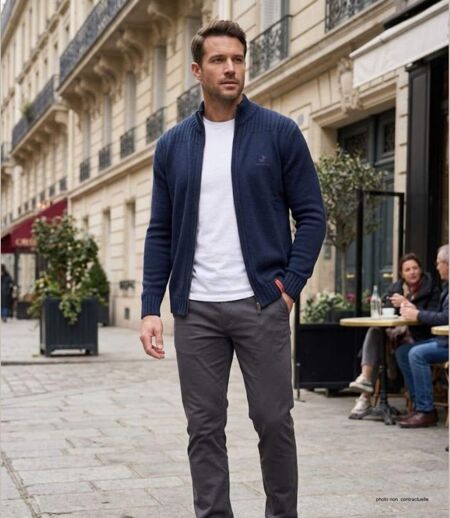 Cardigan fermeture zippée CLIFF1