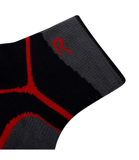Socquettes Trail Homme Gris Foncé Rouge Regatta