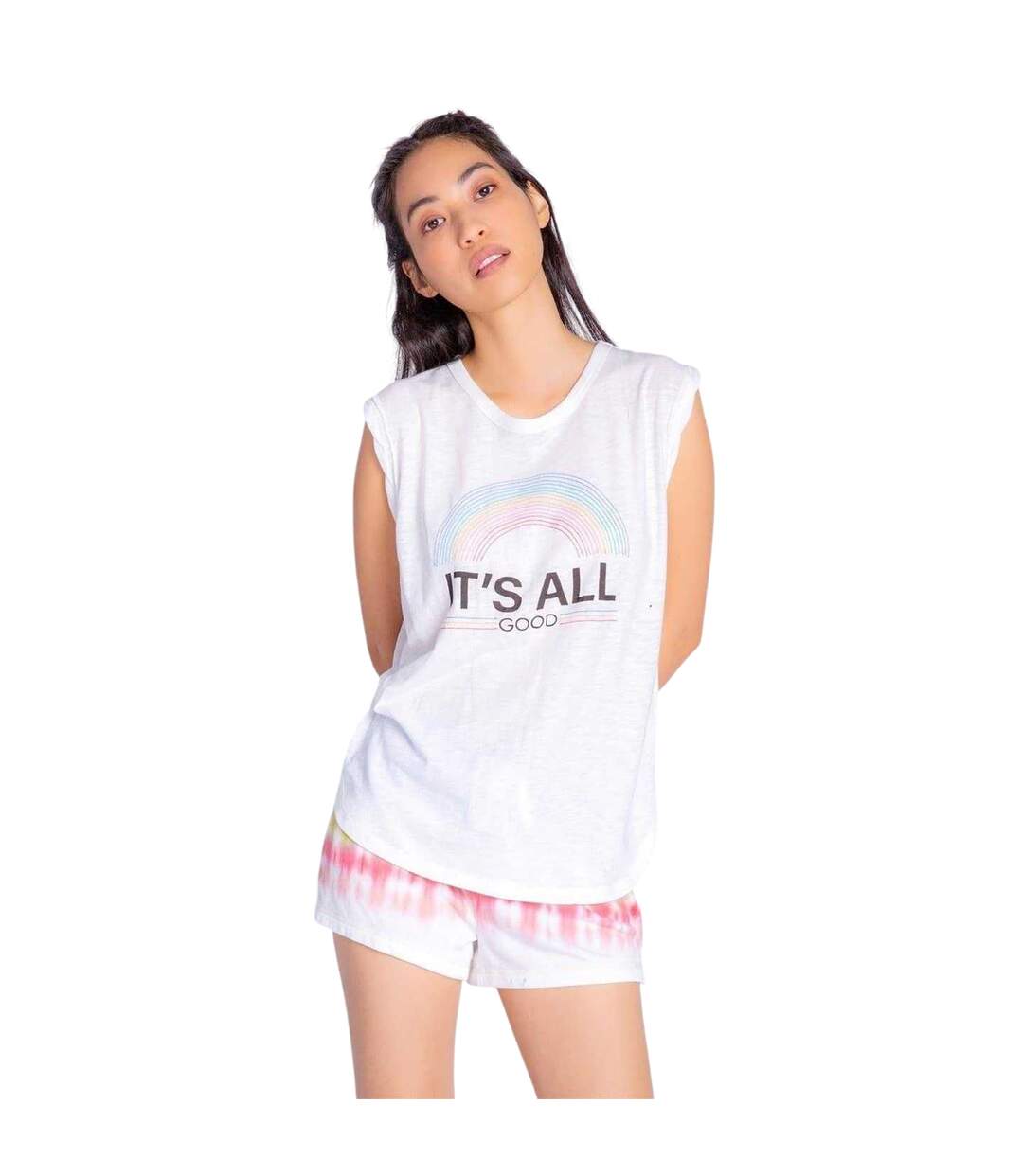 Débardeur Motif/style Imprimé Graphique Femme Blanc Cassé PJ Salvage-4