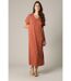 Robe fantaisie et décontractée manches courtes et col V en modal SORA-2