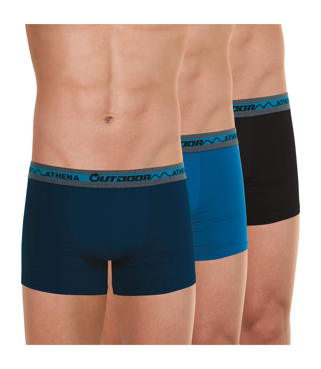 Lot de 3 boxers recyclé homme Outdoor Athena-2