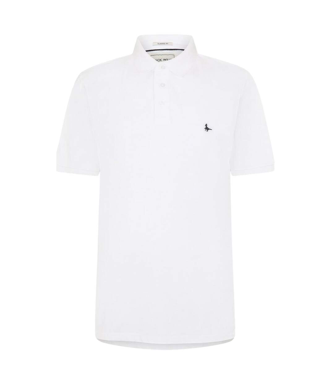 Mens Classic Embroidered Logo Polo Shirt White Jack Wills-2