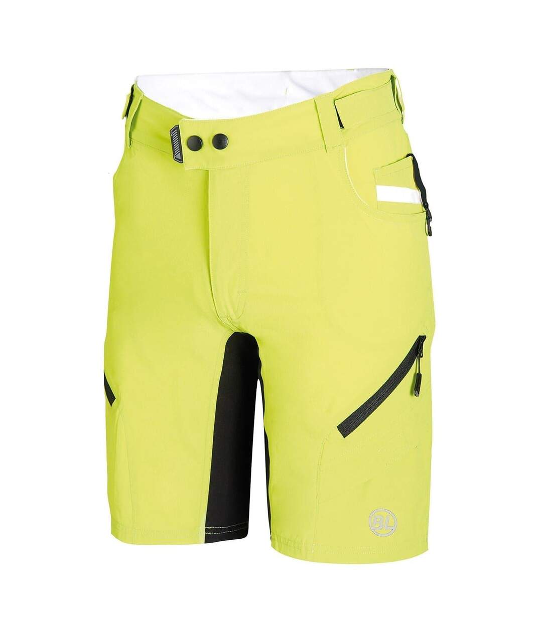 Mens Logo Baggy Cycling Shorts Green Bicycle Line-1