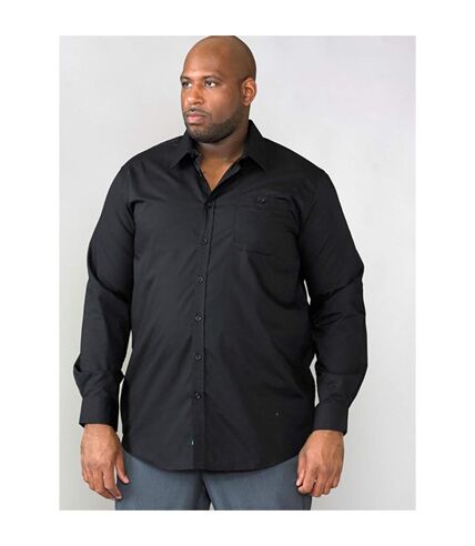 Duke Mens Corbin Kingsize Long Sleeve Classic Regular Shirt (Black)