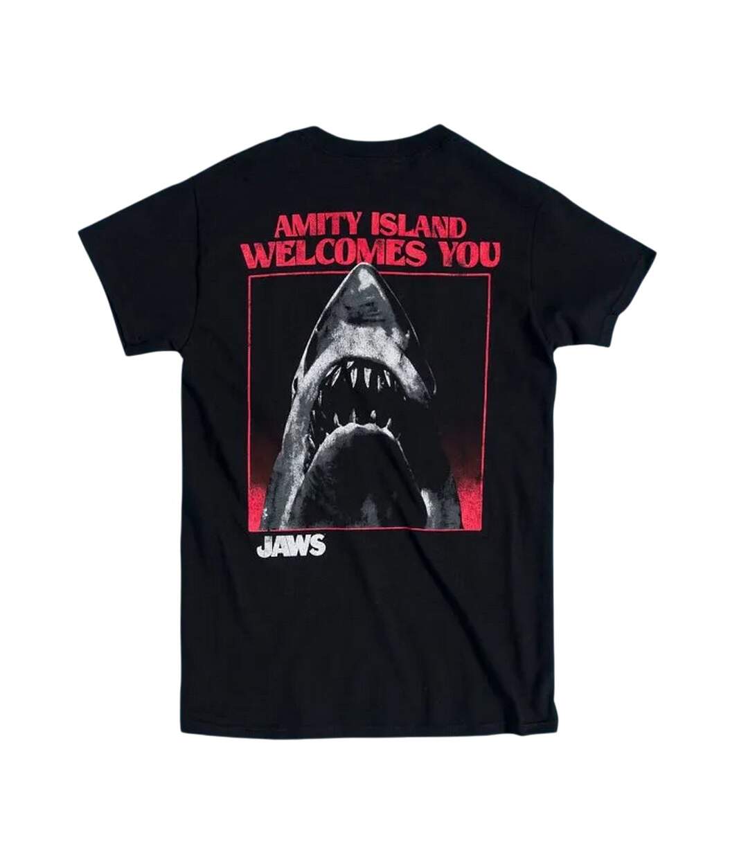 T-shirt Amity Island Welcomes You Adulte Noir Jaws-2