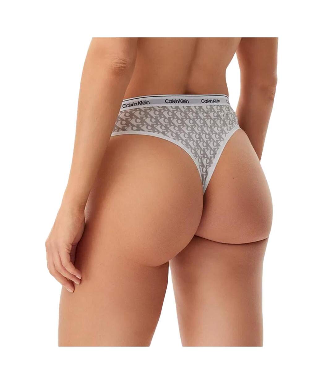 String blanc/beige femme calvin klein jeans brazilian - m-2