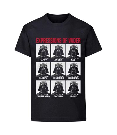 Star Wars - T-shirt EXPRESSIONS OF VADER - Adulte (Noir) - UTHE488