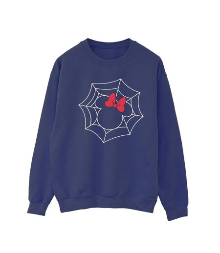 Disney Sweatshirt toile d'araignée Minnie Mouse Femme/Ladies (Bleu marine) - UTBI29249