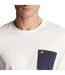 T-shirt Homme Blanc Bleu Marine Lyle & Scott-4