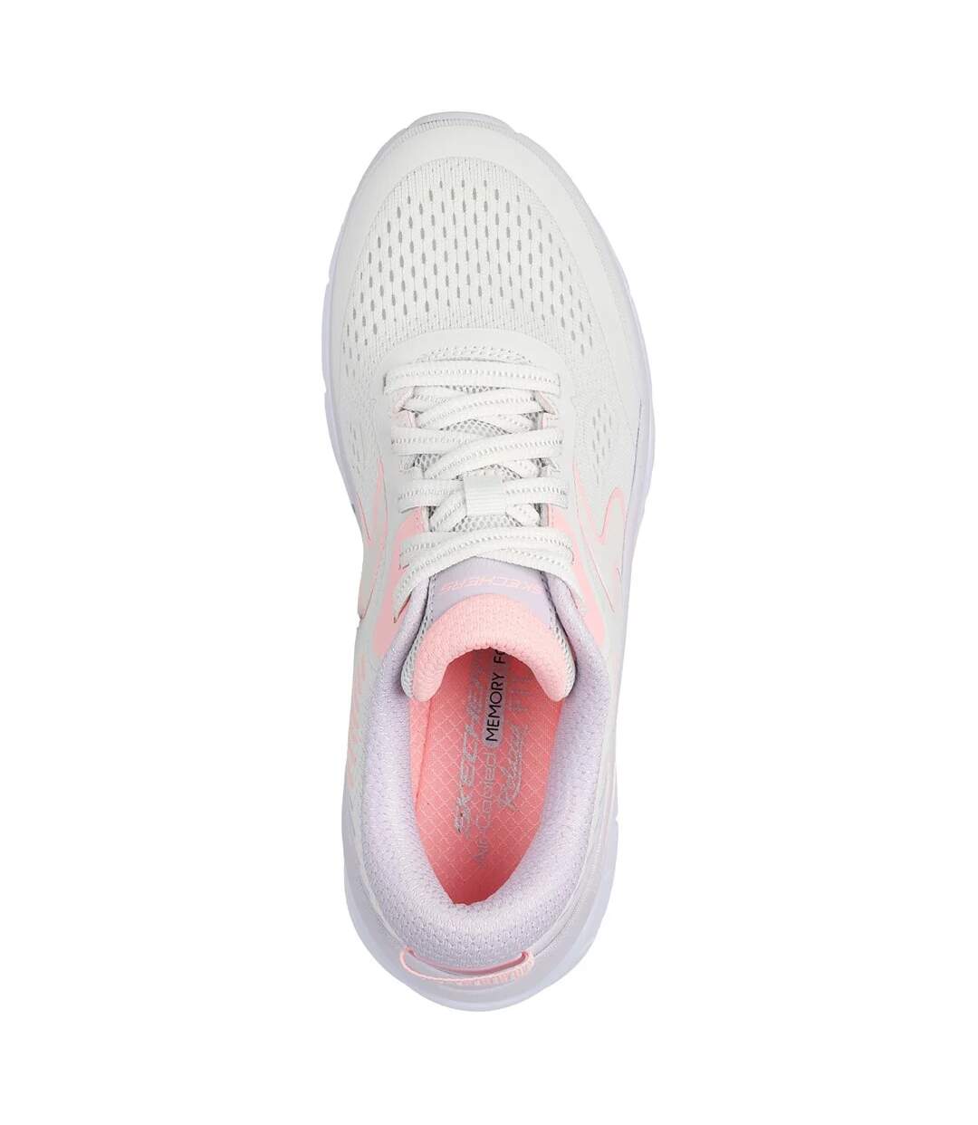 Womens/ladies D´lux Walker 2.0 Active Pace Trainers Off White Pink Skechers-4