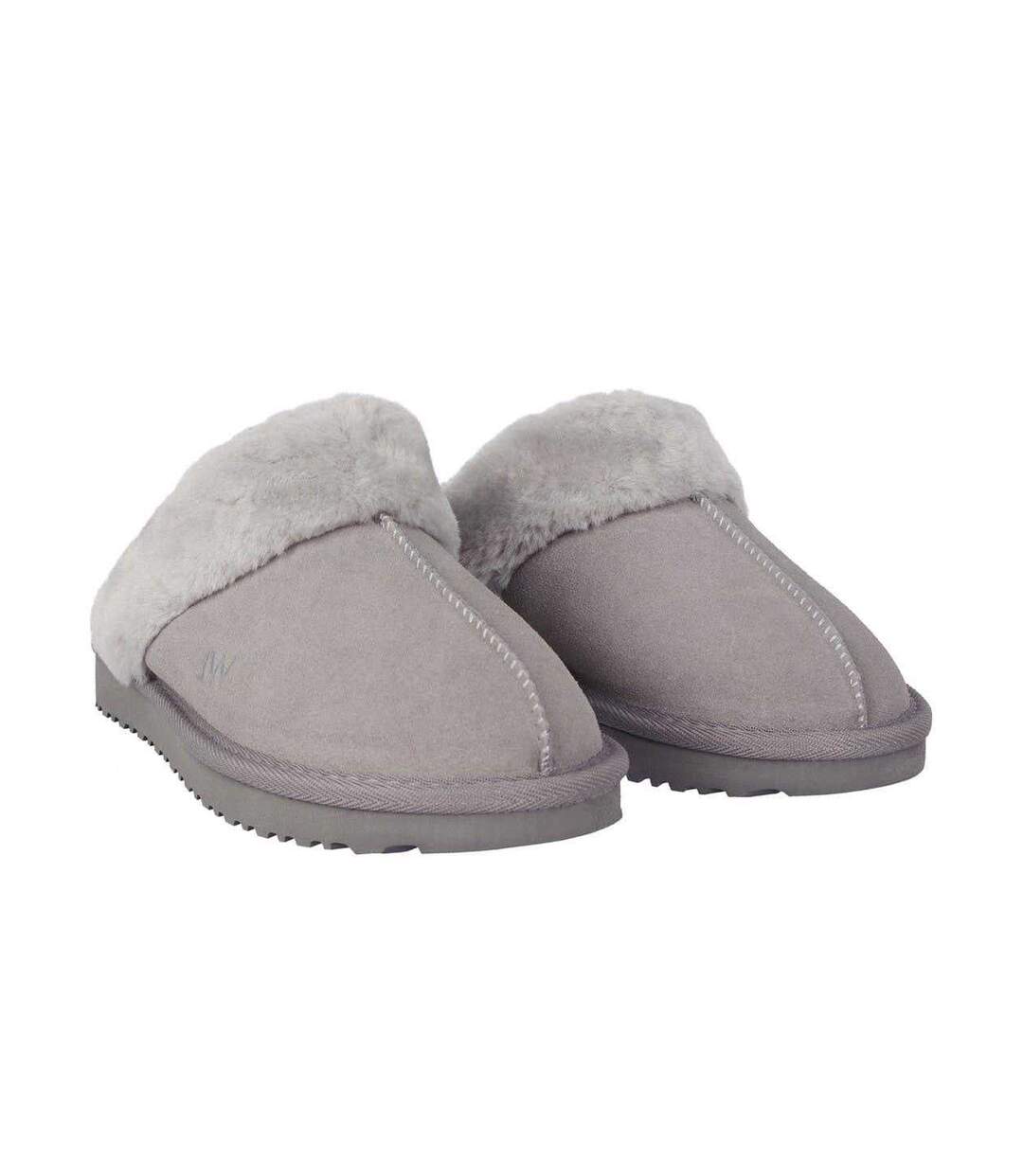 Chaussons Mules Femme Gris Jack Wills-1