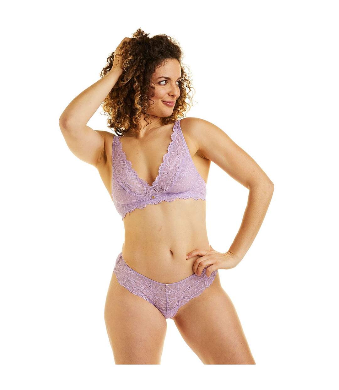 Soutien-gorge triangle sans armatures violet Lilas