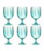 Lot de 6 Verres à Vin Réutilisable Plastique 31cl Bleu-1