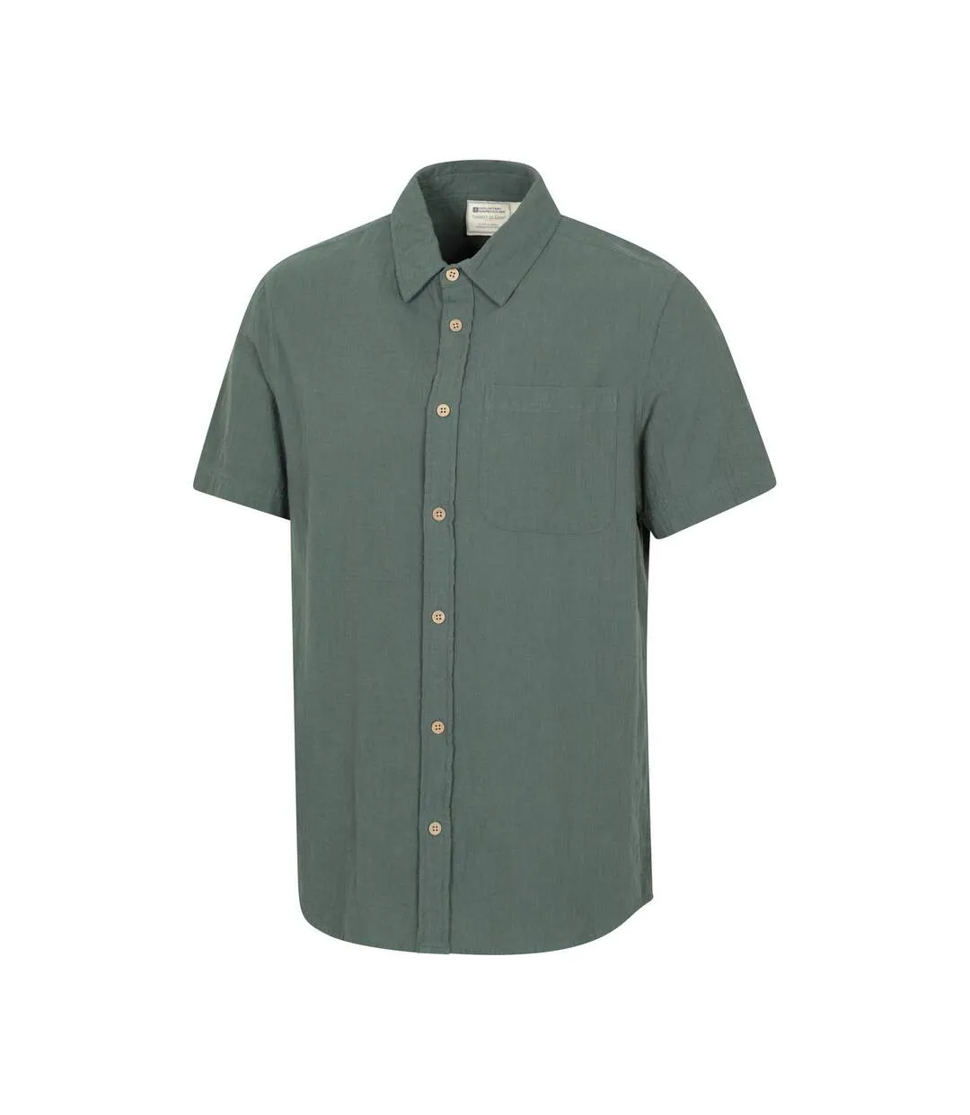 Chemise Manches Courtes Motif/style Texturé Palm Homme Vert Mountain Warehouse-3