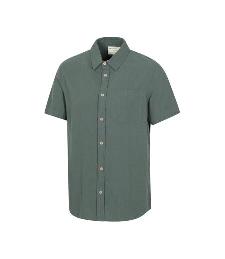 Chemise Manches Courtes Motif/style Texturé Palm Homme Vert Mountain Warehouse
