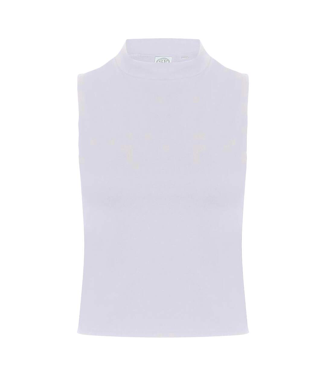 Débardeur à col haut femme blanc Skinni Fit-1