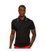 Asquith & Fox Mens Classic Fit Tipped Polo Shirt (Black/ Turquoise)
