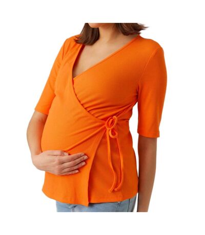 T-Shirt Orange de Grossesse Femme Mamalicious 20018309 - L