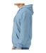 Mens softstyle fleece midweight full zip hoodie stone blue Gildan