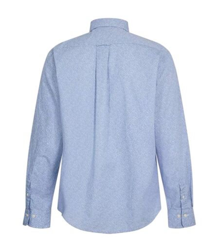 Mens All-over Print Poplin Regular Shirt Faded Blue Gant
