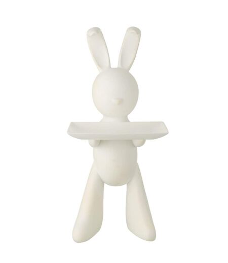 Vide-Poche Statue en Résine Lapin 75cm Blanc