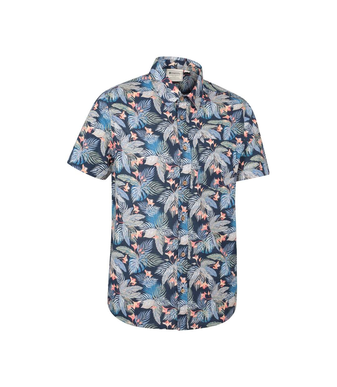 Mens Tropical Short-sleeved Shirt Blue Mountain Warehouse-3