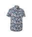 Mens Tropical Short-sleeved Shirt Blue Mountain Warehouse-3