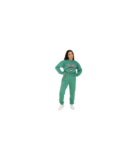 Sweat Motif/style Imprimé Graphique Femme Vert Missy Empire