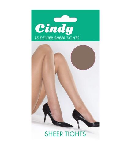 Cindy Womens/Ladies 15 Denier Sheer Tights (1 Pair) (Paloma Mink)
